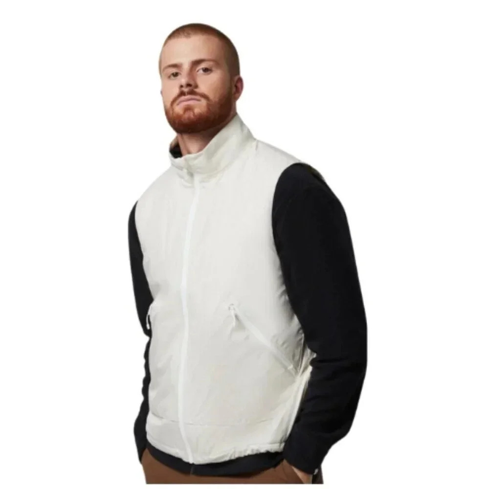 Vallier Mens Small Kallio  Primaloft Vest Running Gillet In Cream